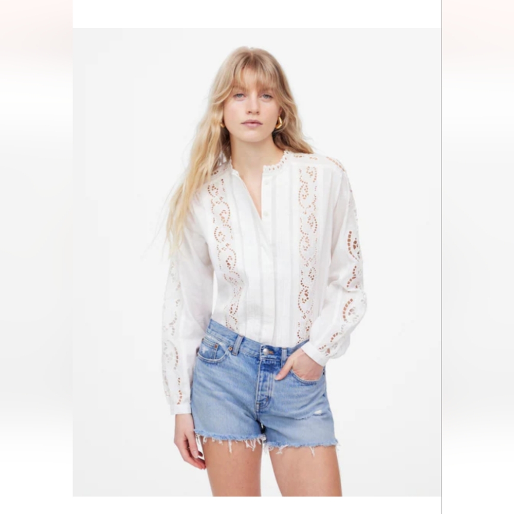 NWT Madewell Light Blue Frayed Jean Shorts